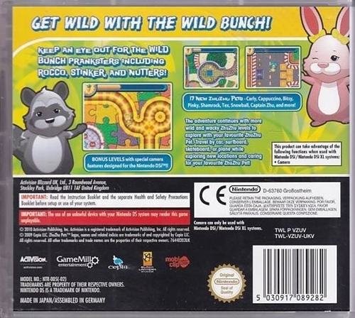 ZhuZhu Pets Featuring the Wild Bunch - Nintendo DS - (A Grade) (Genbrug)